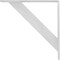 Ekena Millwork Traditional Steel Bracket, Hammered White 2"W x 16"D x 16"H BKTM02X16X16TRHWH - alternate 10